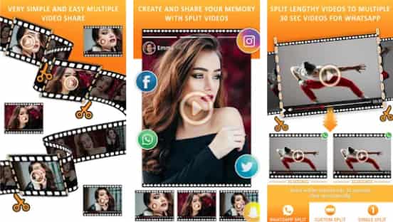 WhatsApp Status, Instagram Video Splitter App