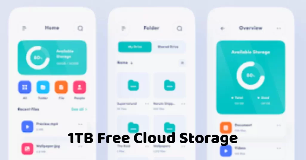 1TB Free Cloud Storage App